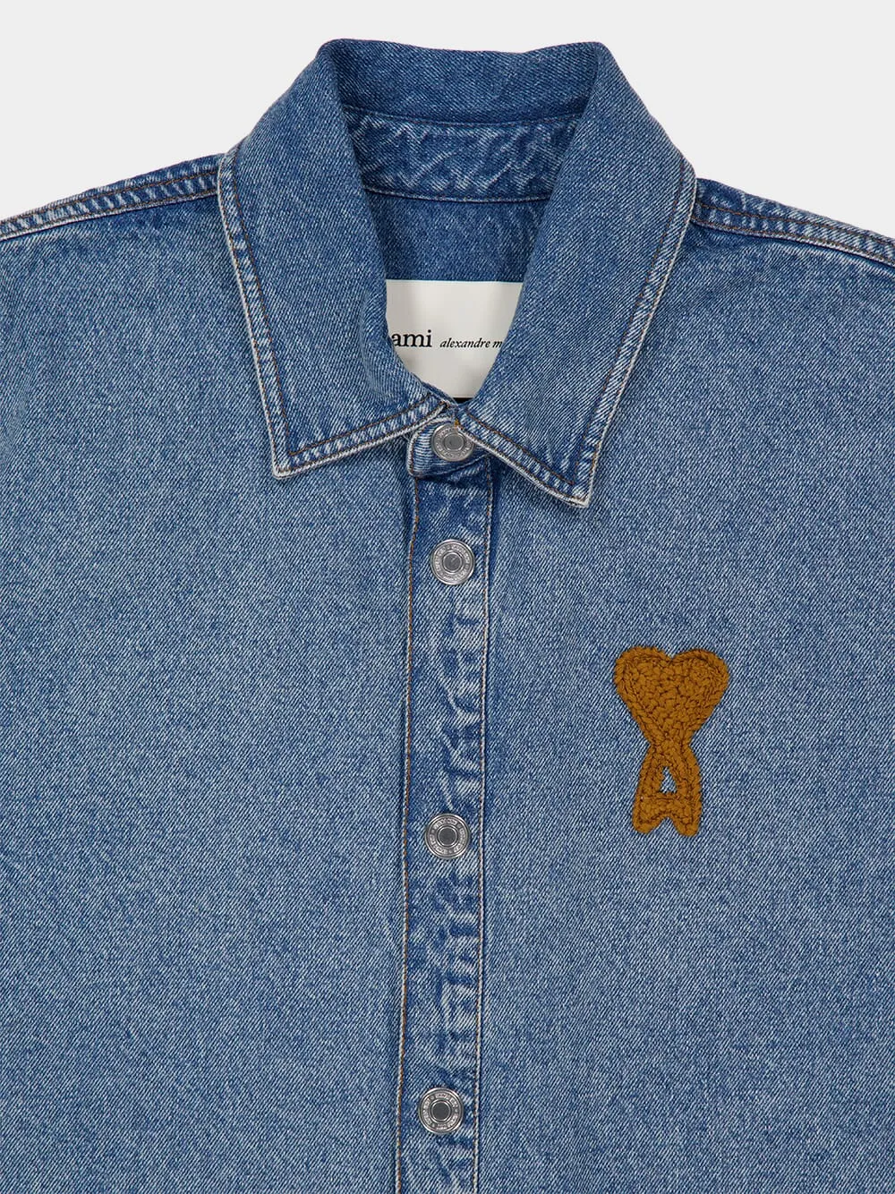 Blue Cotton Knitted Ami De Coeur Overshirt sold by Fashion Clinic product image thumbnail 3