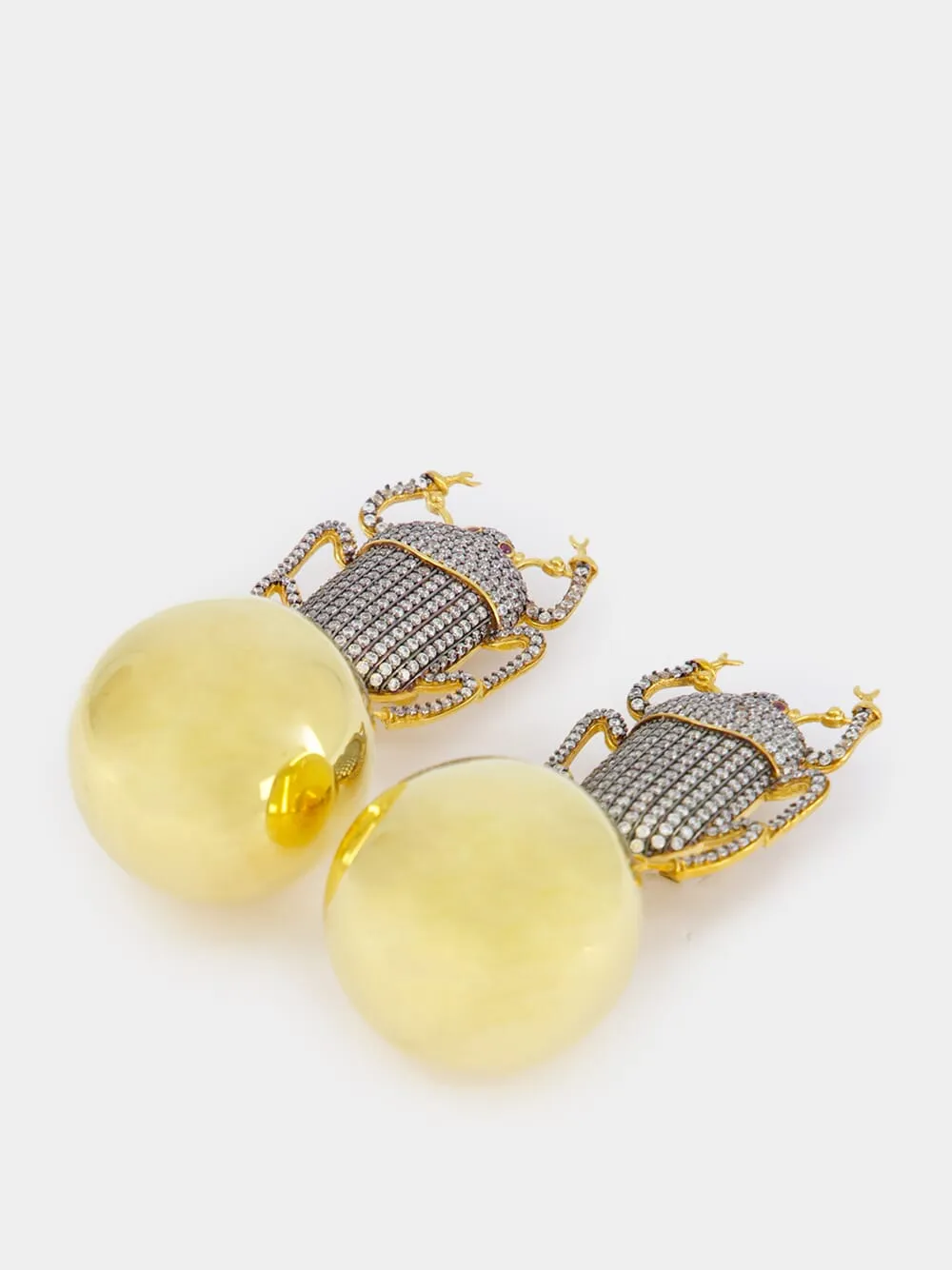 Gold Pharaoh Party Earrings with Crystals sold by Fashion Clinic product image thumbnail 2