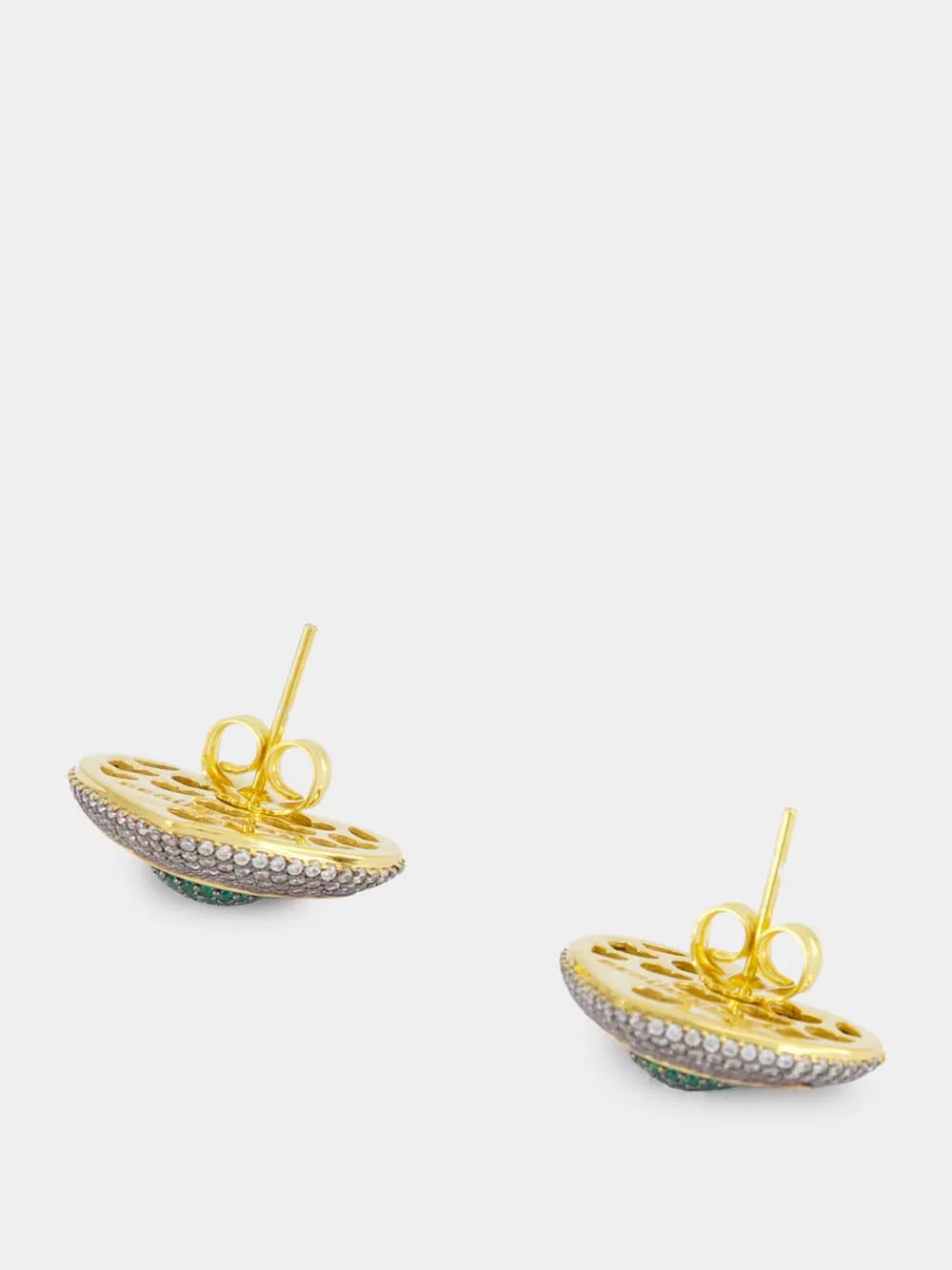 Occhio del Amore Earrings with Green Stones sold by Fashion Clinic product image thumbnail 4