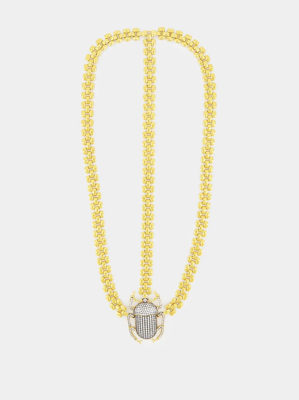 Gold-Plated Pharaoh Scarab Necklace sold by Fashion Clinic
