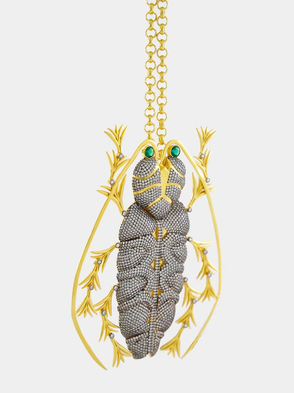 Gold-Plated Oversized Beetle Necklace sold by Fashion Clinic product image thumbnail 2