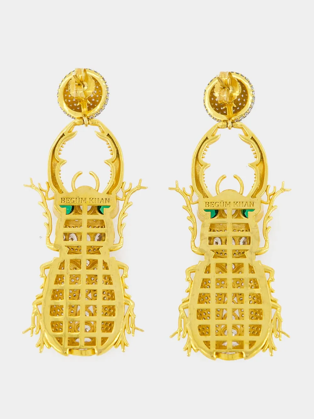 Gold-Plated King Beetle Earrings sold by Fashion Clinic product image thumbnail 2