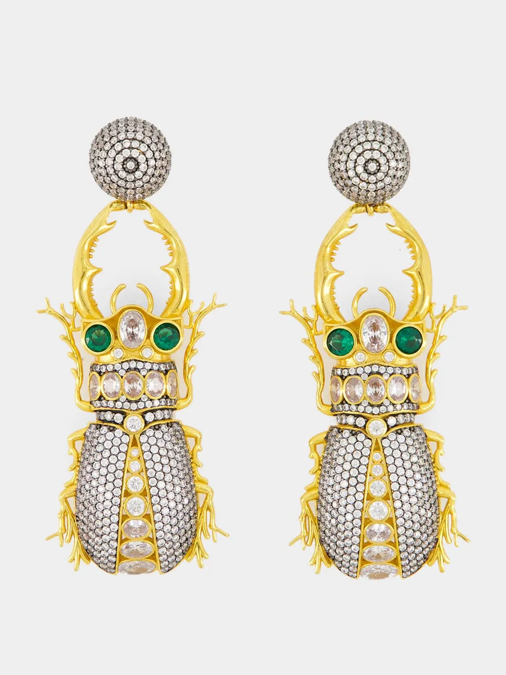 Gold-Plated King Beetle Earrings sold by Fashion Clinic