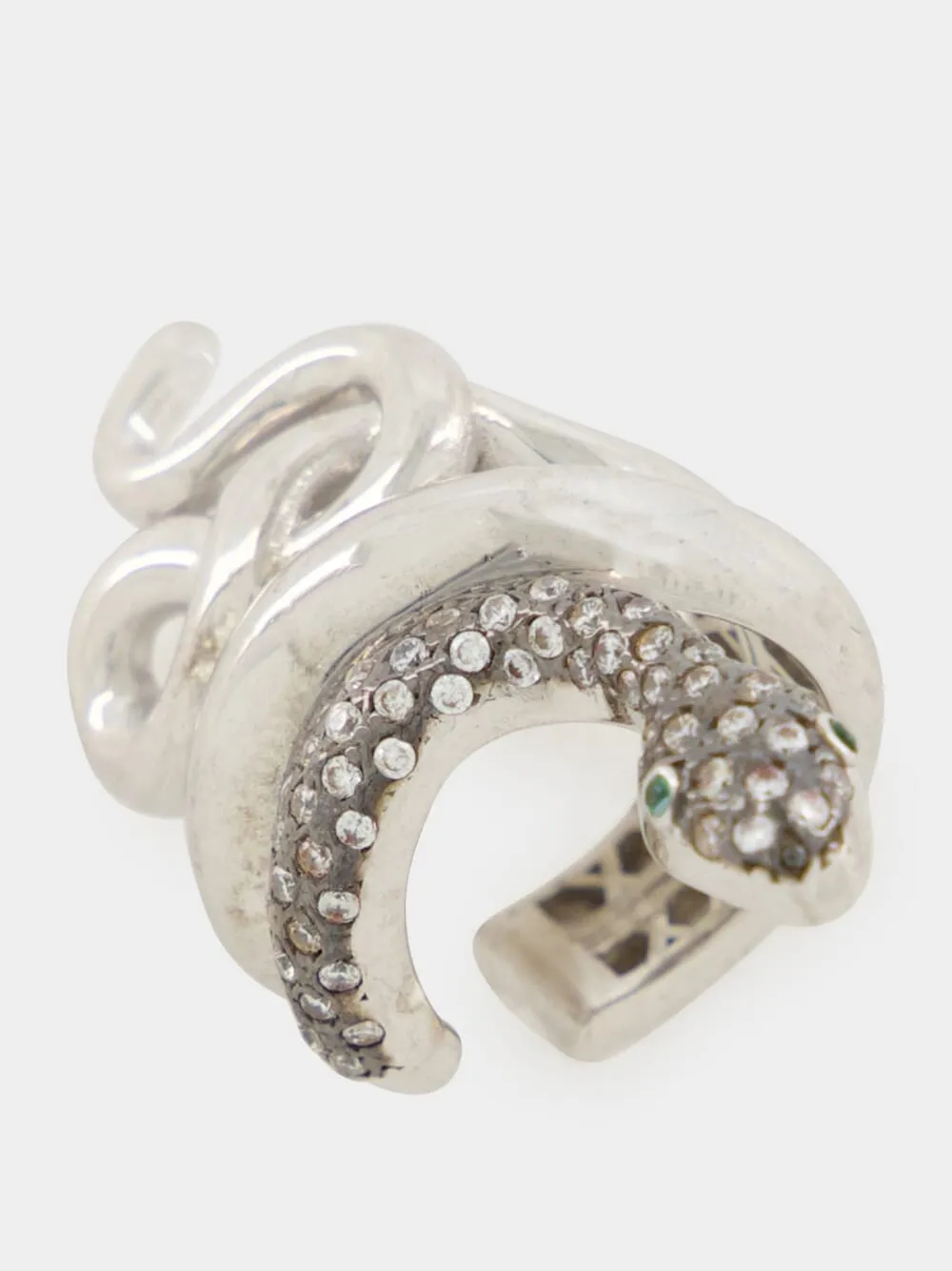 Platinum-Plated Serpentino Right Ear Cuff sold by Fashion Clinic product image thumbnail 3