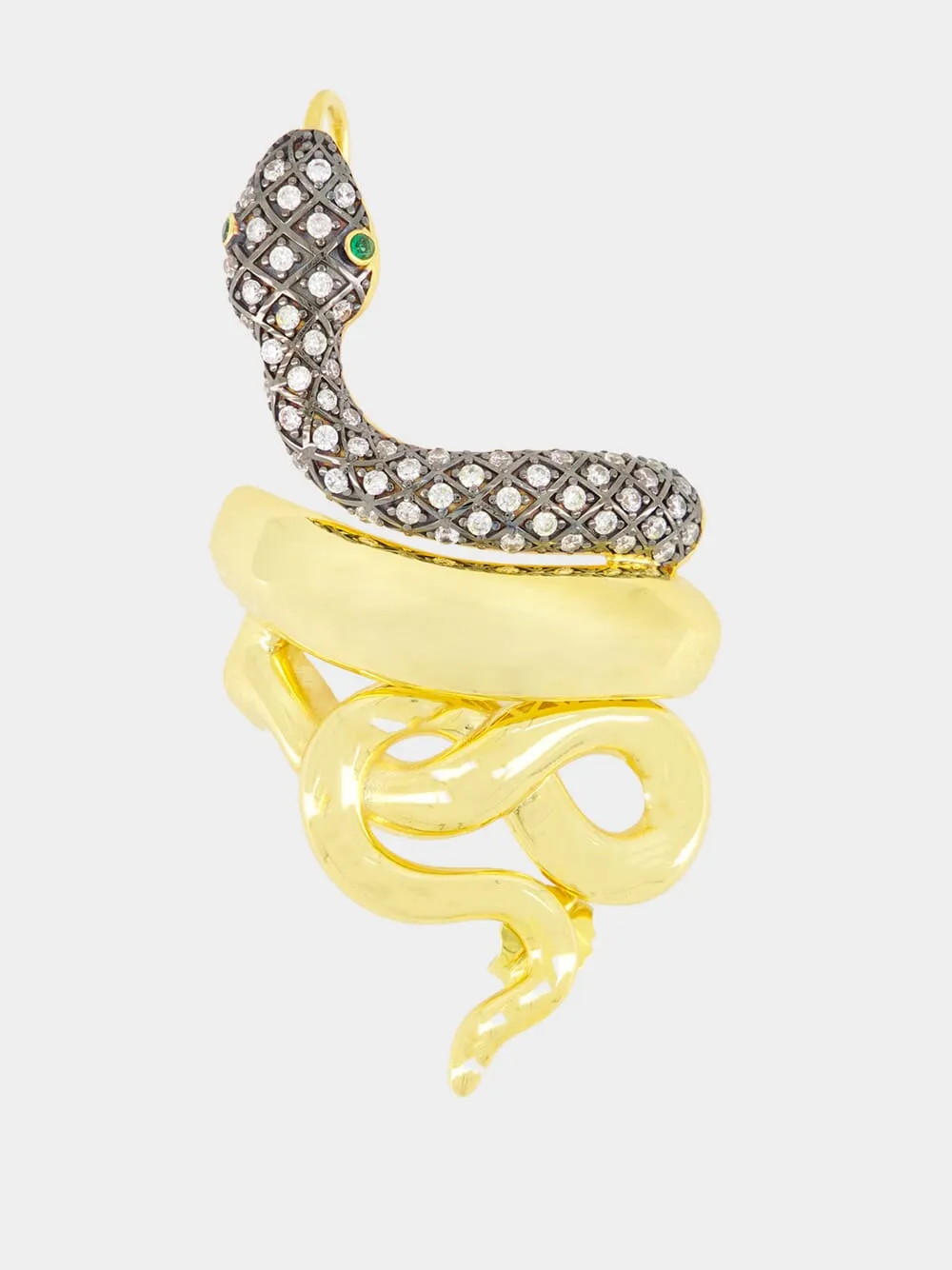 Gold-Plated Serpentino Left Ear Cuff sold by Fashion Clinic