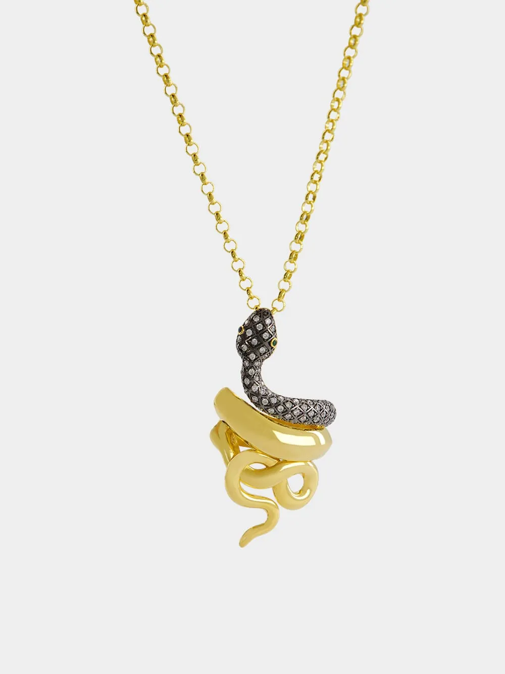 Gold-Plated Snake Necklace sold by Fashion Clinic product image thumbnail 3