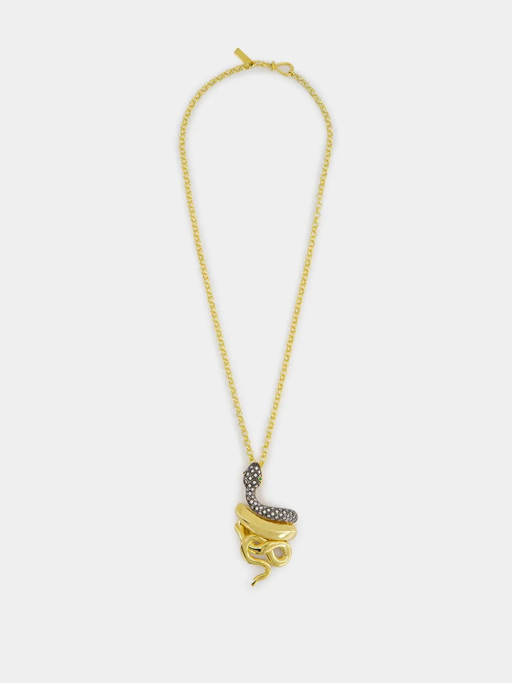 Gold-Plated Snake Necklace sold by Fashion Clinic