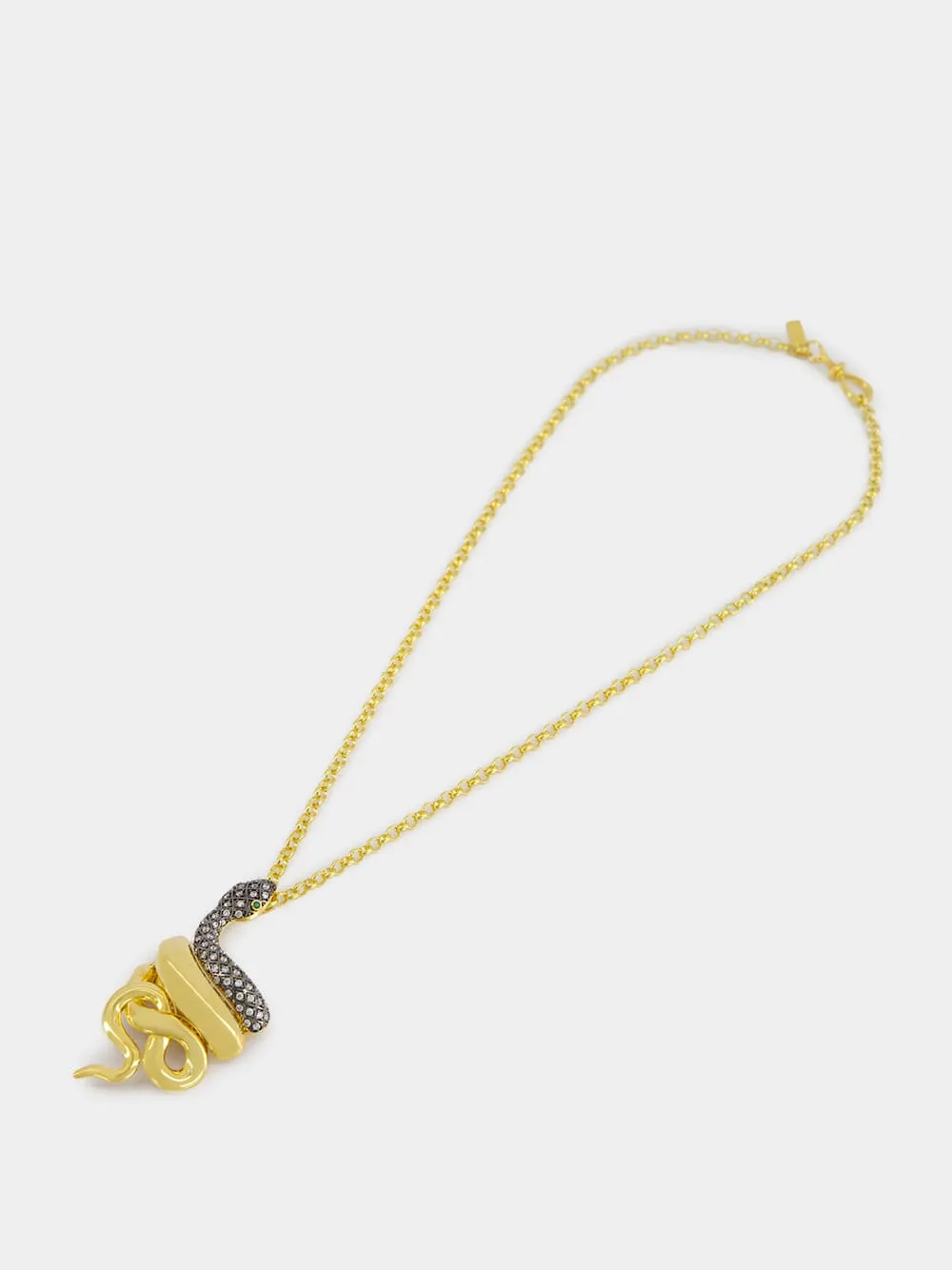 Gold-Plated Snake Necklace sold by Fashion Clinic product image thumbnail 2