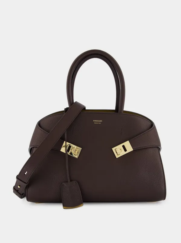 Brown Hug Bicolor Medium Handbag sold by Fashion Clinic