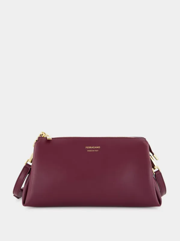 Plum Gancini Chain Mini Bag sold by Fashion Clinic