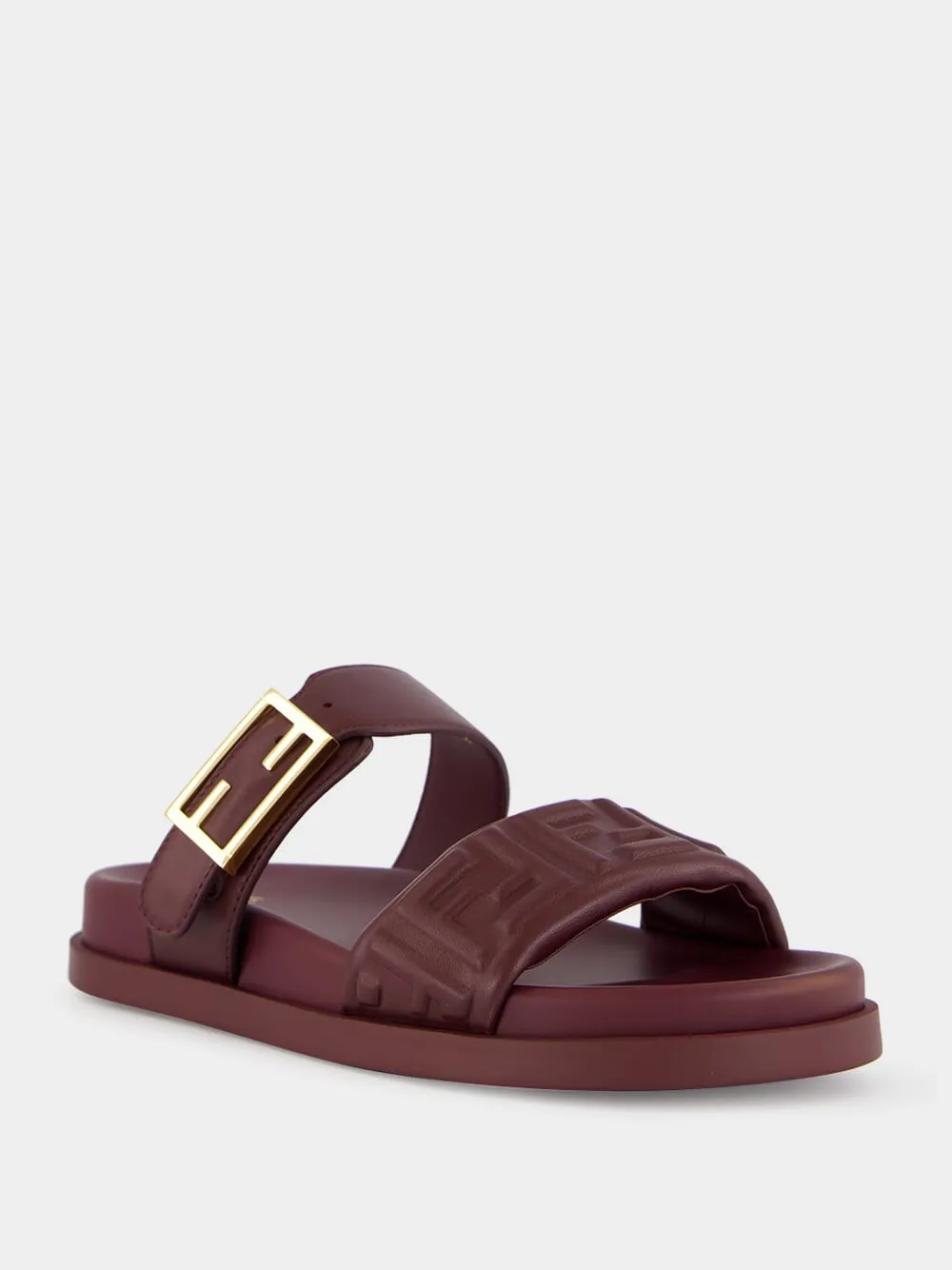 Plum Feel Nappa Leather Slides sold by Fashion Clinic product image thumbnail 2