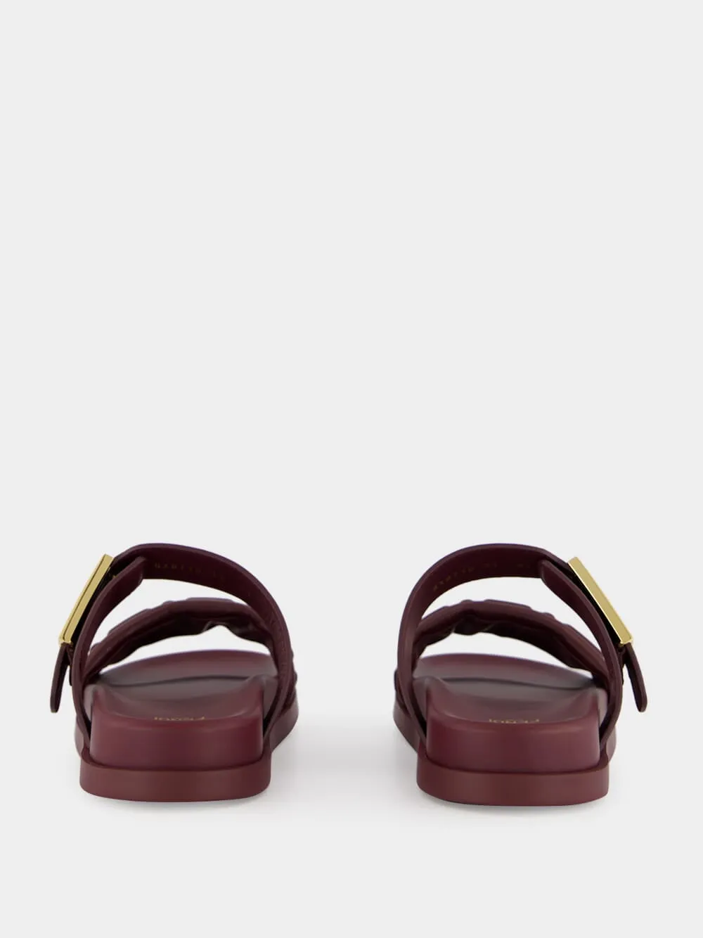 Plum Feel Nappa Leather Slides sold by Fashion Clinic product image thumbnail 5