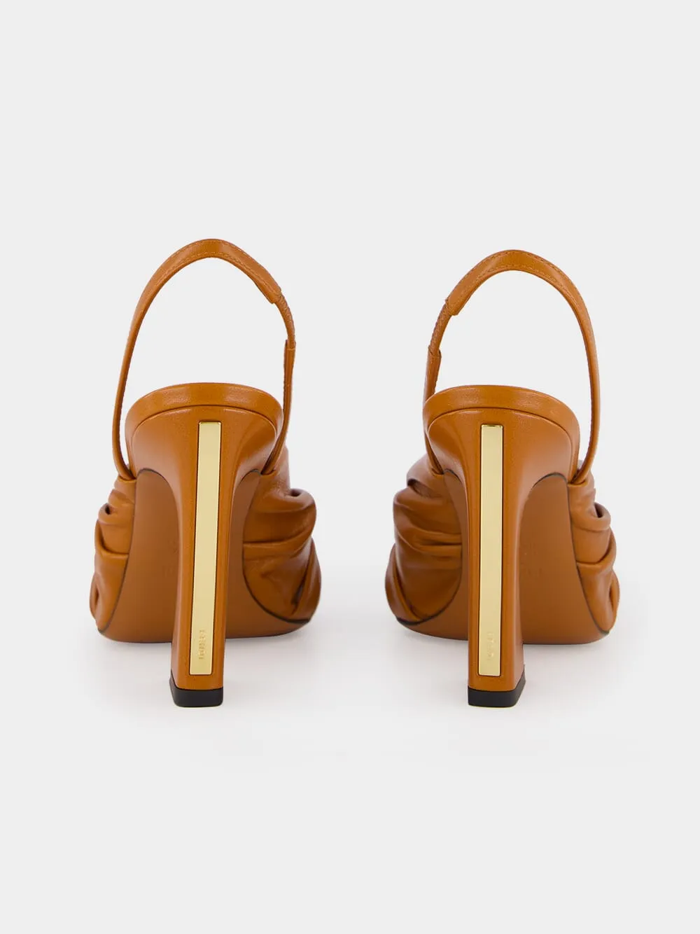 Tan Arco Nappa Slingback Heels sold by Fashion Clinic product image thumbnail 5