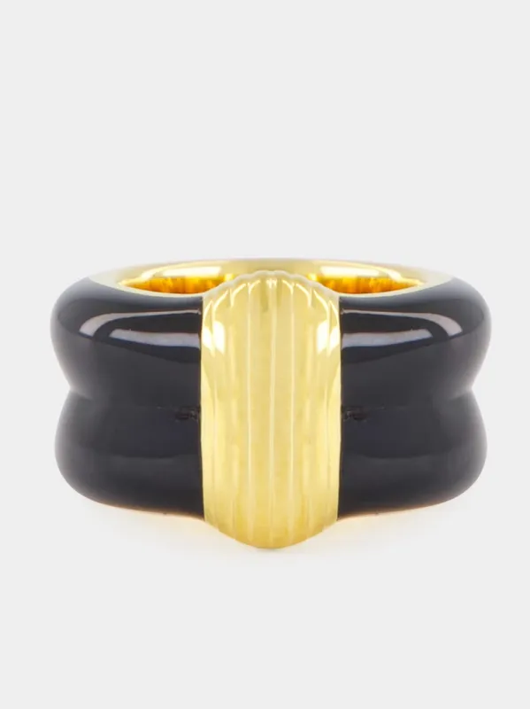 Katt Black Resin Ring made by Fashion Clinic