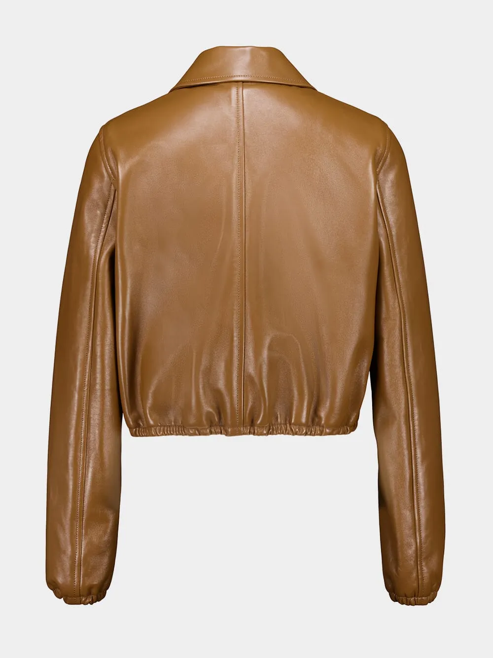 Honey Biscuit Bomber Jacket in Nappa sold by Fashion Clinic product image thumbnail 2