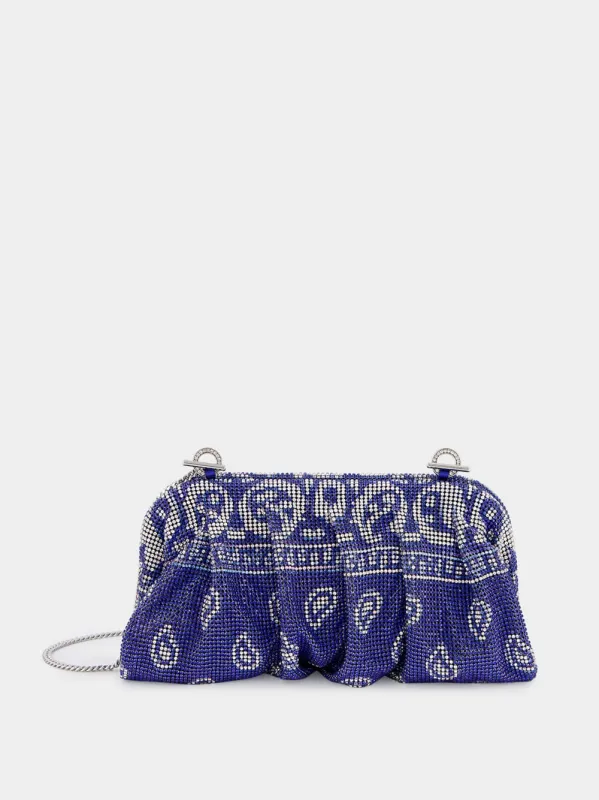 Blue Bandana Venus La Grande Clutch sold by Fashion Clinic