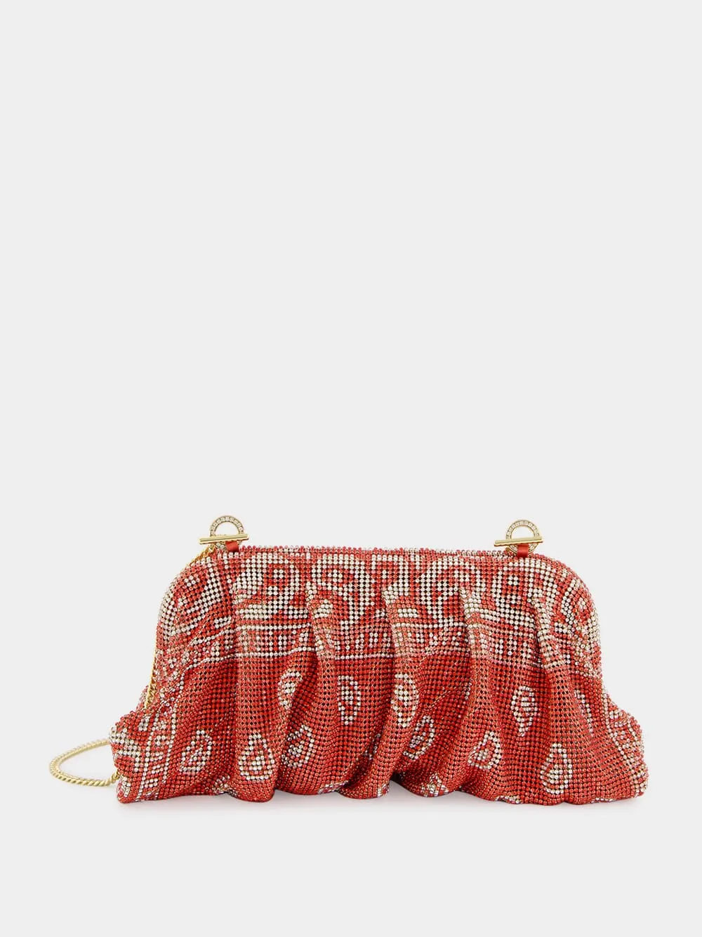 Coral Bandana Venus La Grande Clutch sold by Fashion Clinic