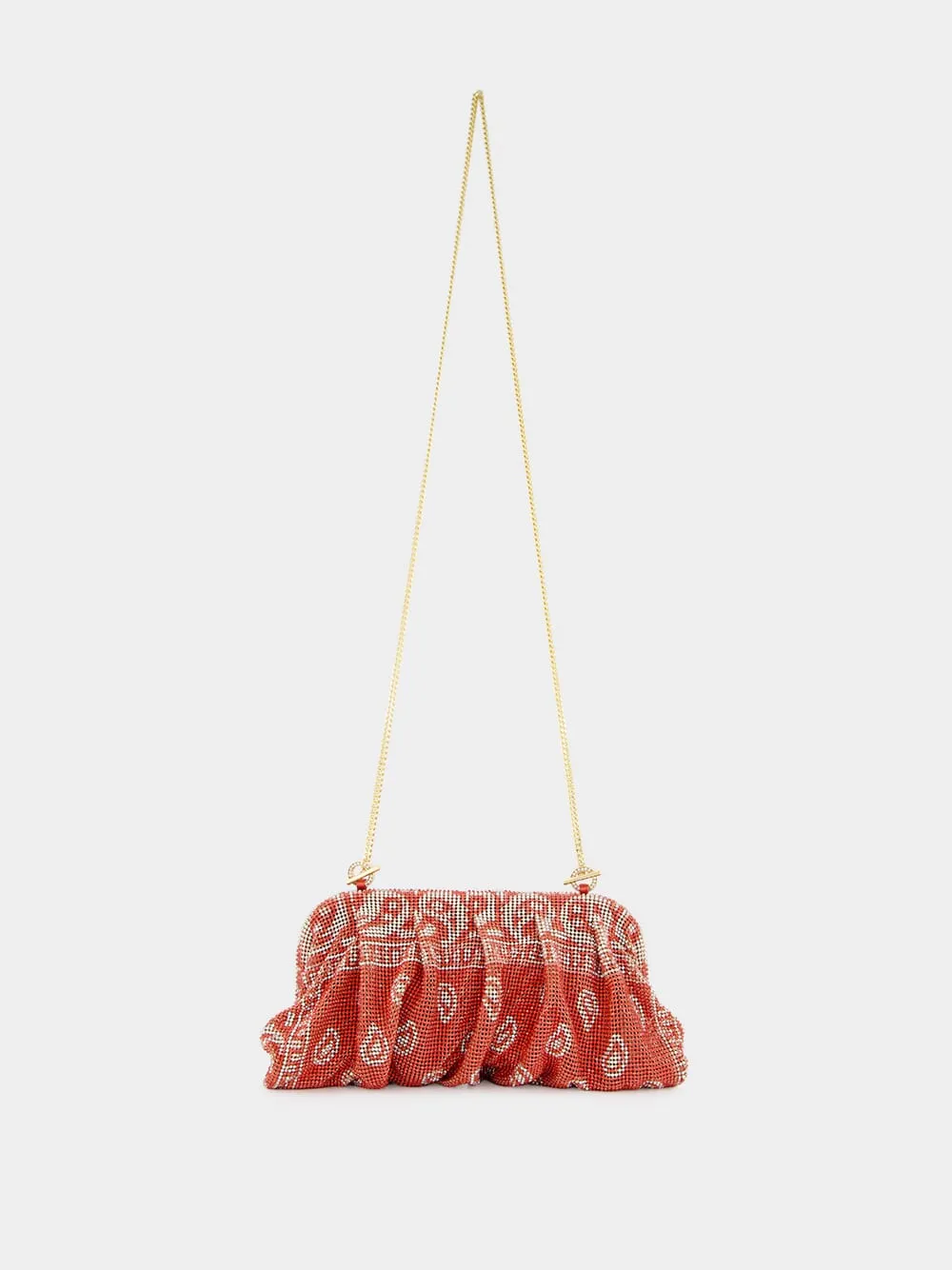 Coral Bandana Venus La Grande Clutch sold by Fashion Clinic product image thumbnail 2
