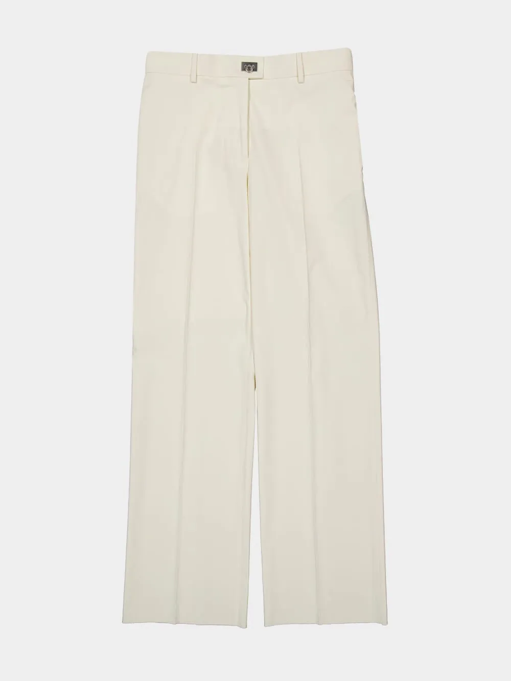 Parchment Tailored Cotton-Silk Trousers sold by Fashion Clinic product image thumbnail 5