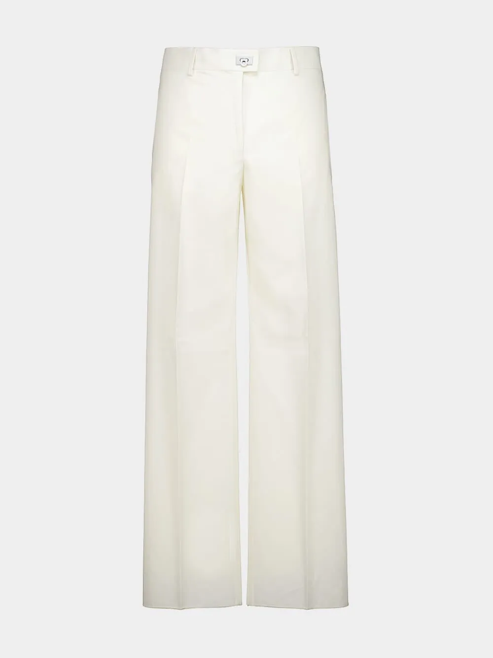 Parchment Tailored Cotton-Silk Trousers sold by Fashion Clinic