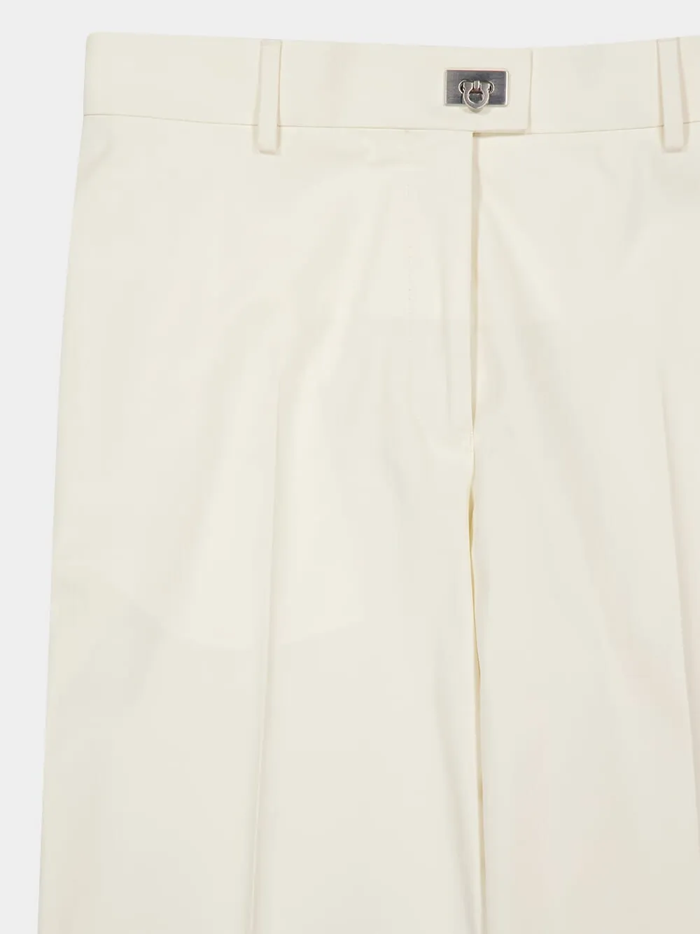 Parchment Tailored Cotton-Silk Trousers sold by Fashion Clinic product image thumbnail 3