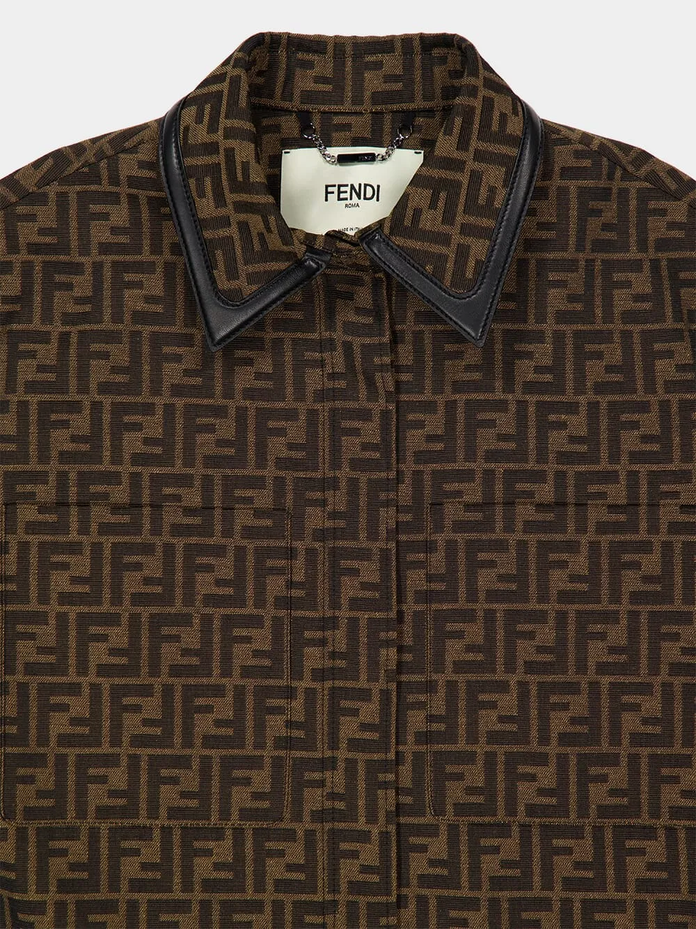 Brown FF Canvas Jacket sold by Fashion Clinic product image thumbnail 3