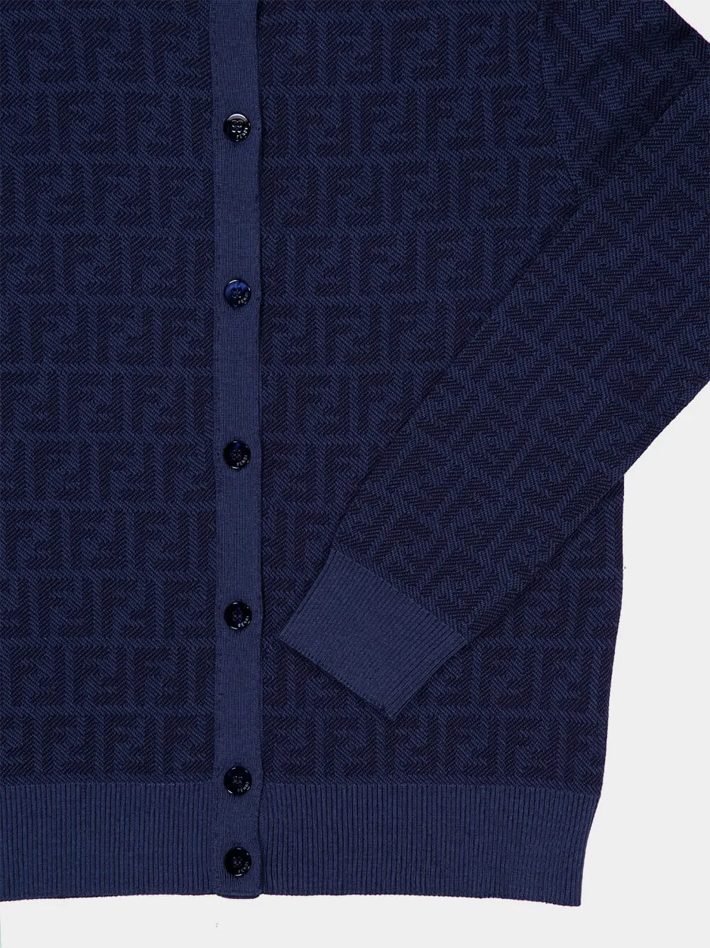 Blue FF Wool Cardigan sold by Fashion Clinic product image thumbnail 4