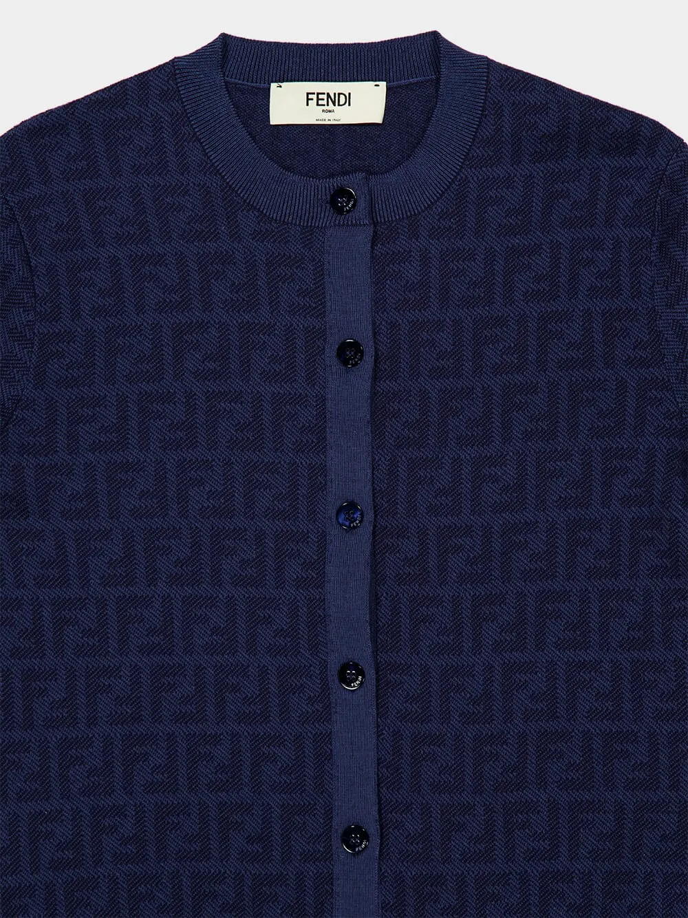 Blue FF Wool Cardigan sold by Fashion Clinic product image thumbnail 3