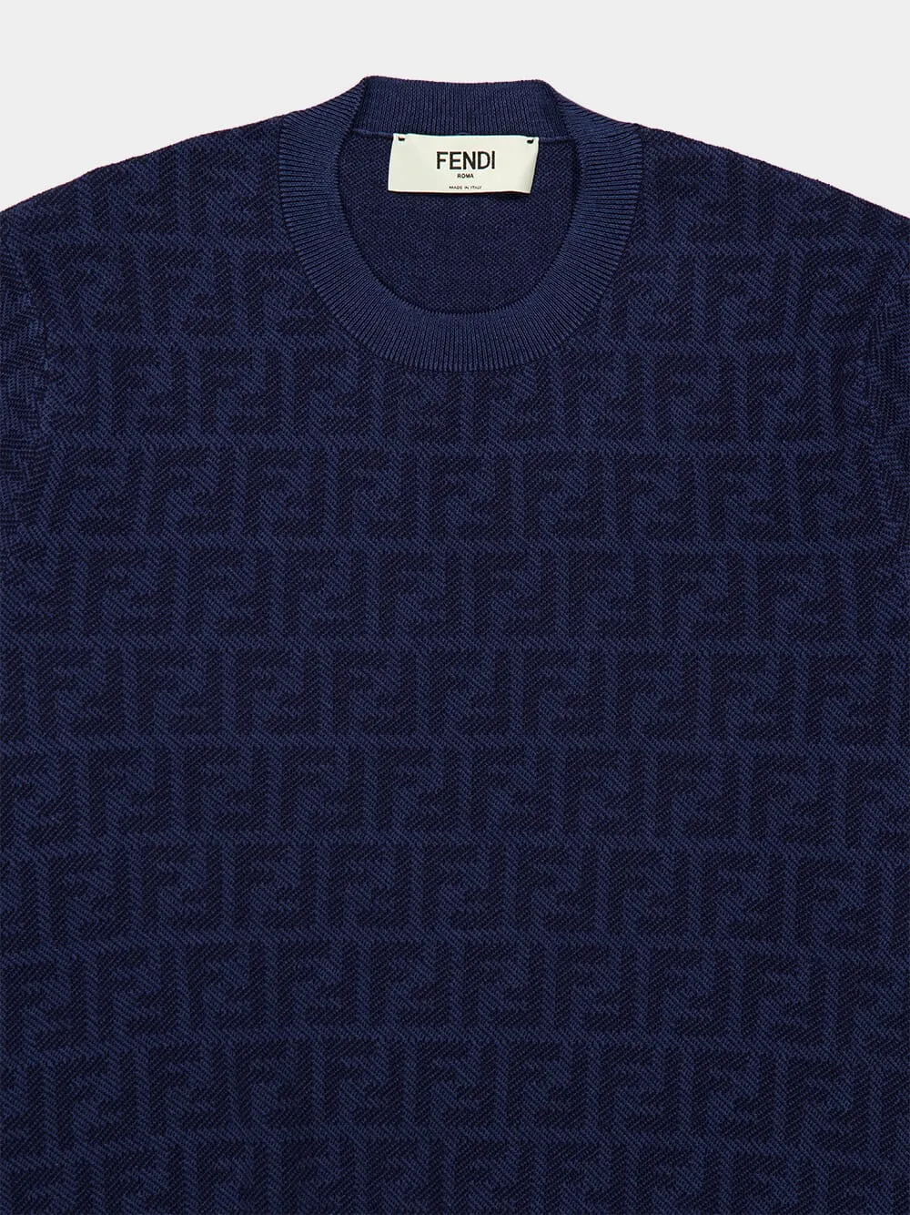 Blue FF Denim Knit Pullover sold by Fashion Clinic product image thumbnail 3