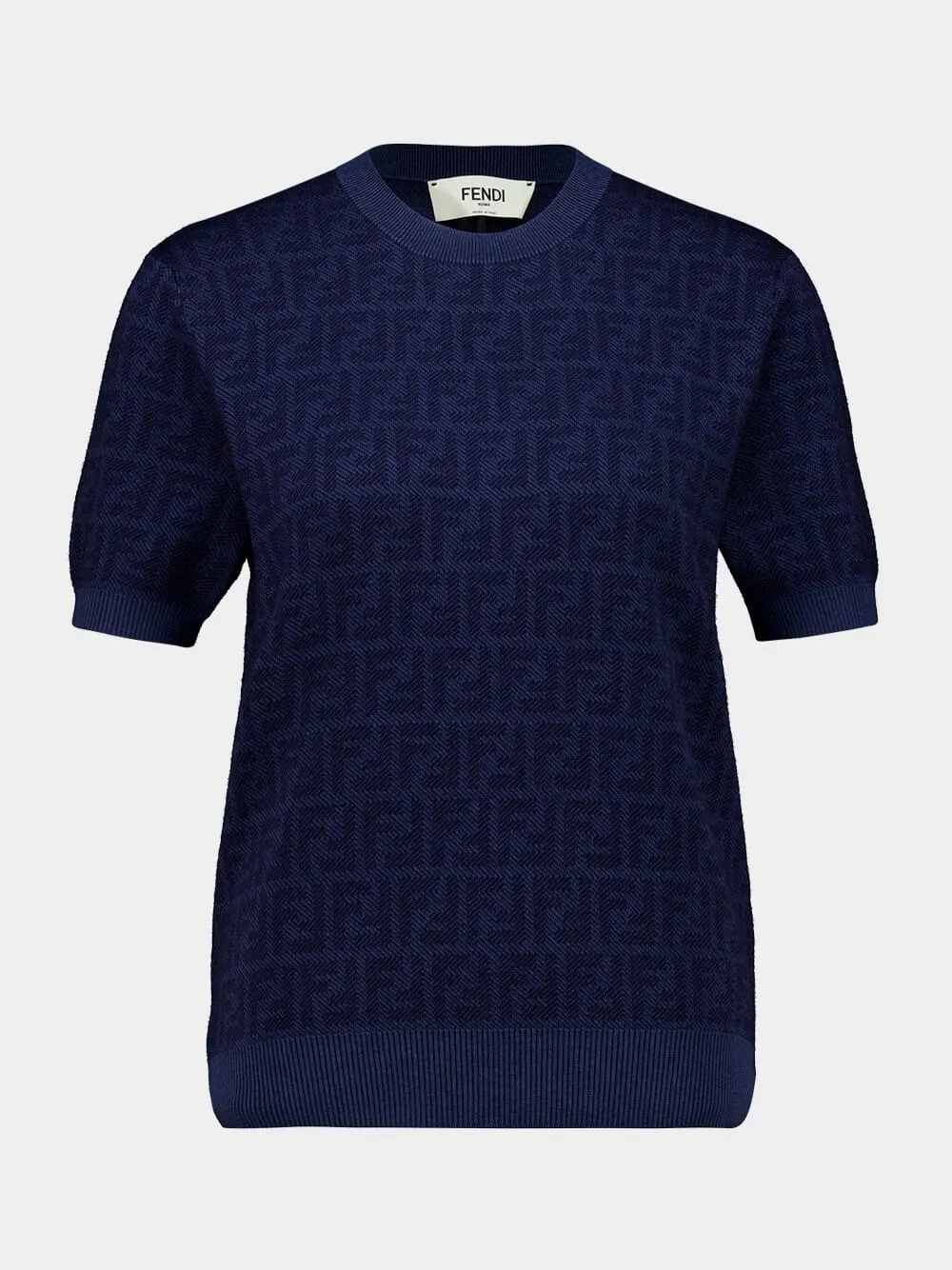 Blue FF Denim Knit Pullover sold by Fashion Clinic
