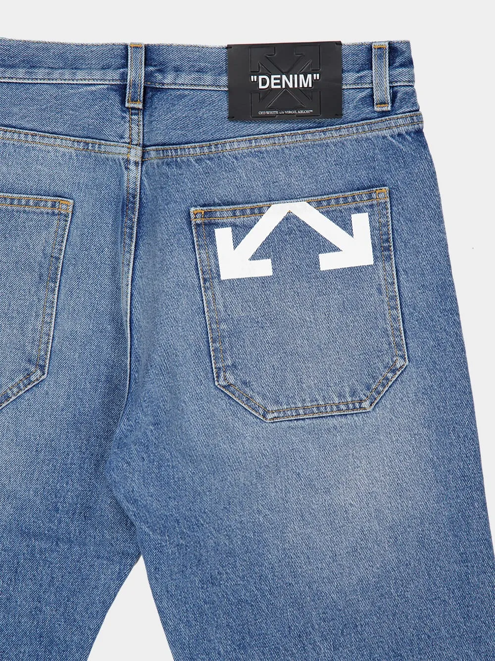 Light Medium Blue Relaxed Fit Jeans sold by Fashion Clinic product image thumbnail 4