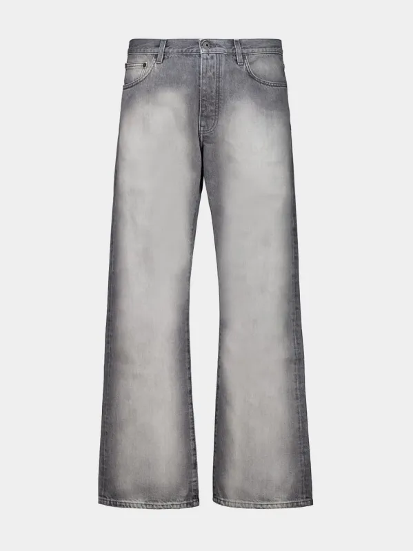 Sun-Faded Grey Relaxed Fit Jeans sold by Fashion Clinic