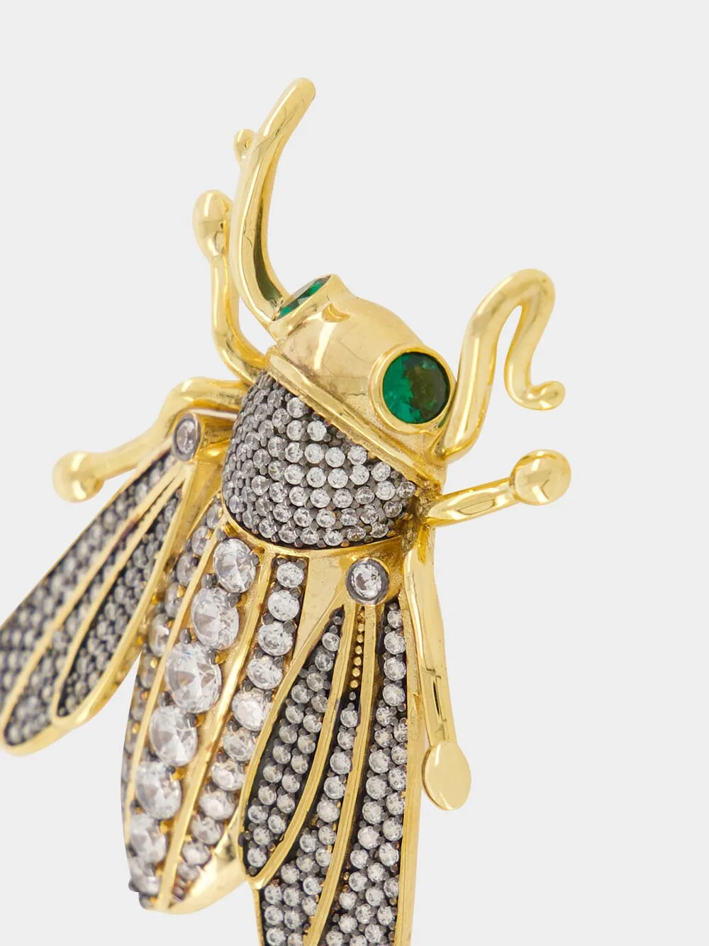 Crystal Queen Bee Gold-Plated Earrings sold by Fashion Clinic product image thumbnail 4