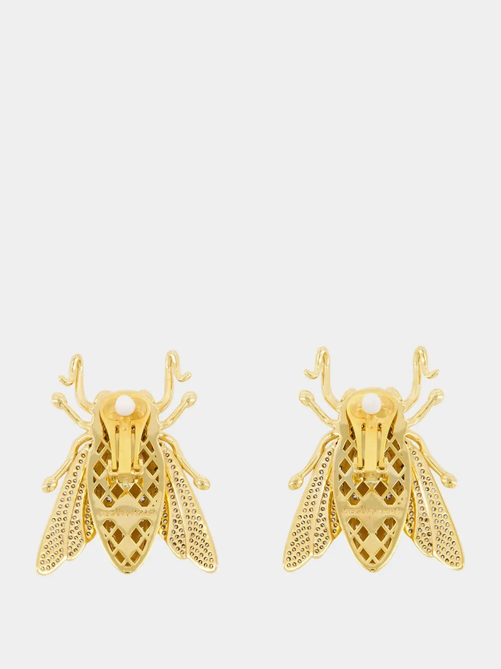 Crystal Queen Bee Gold-Plated Earrings sold by Fashion Clinic product image thumbnail 3
