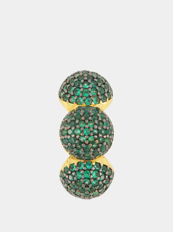 Green Maharani Ear Cuff Gold-Plated sold by Fashion Clinic