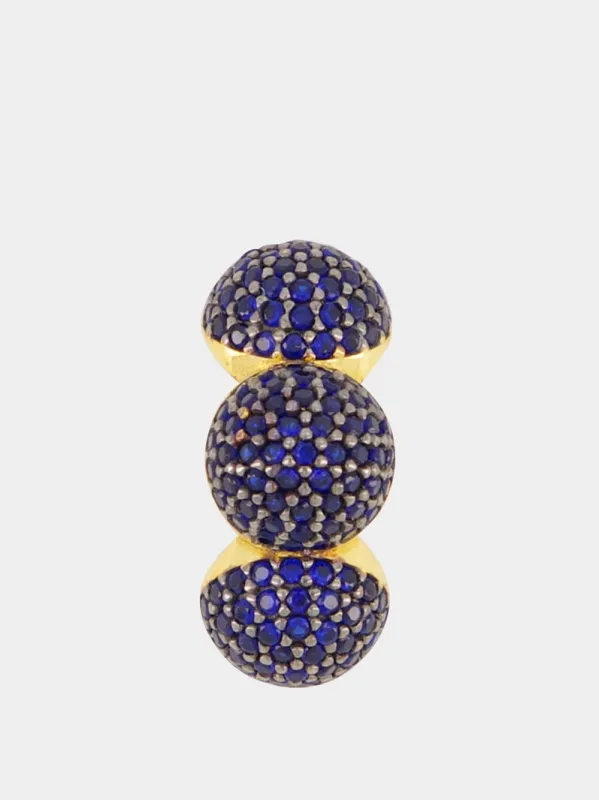 Navy Maharani Ear Cuff Gold-Plated sold by Fashion Clinic