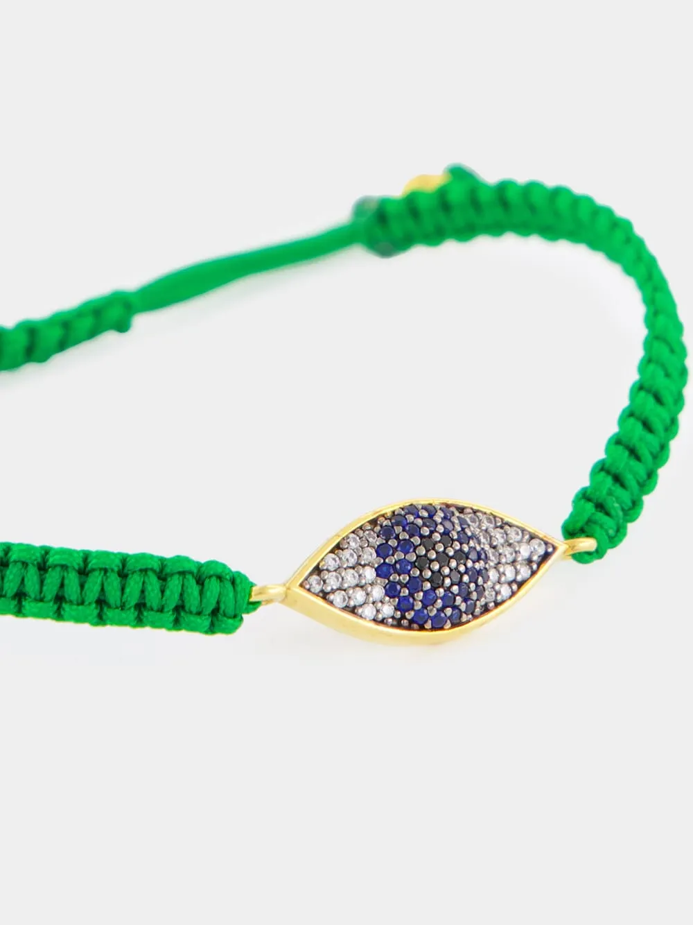 Navy Blue Evil Eye Gold-Plated Bracelet sold by Fashion Clinic product image thumbnail 4