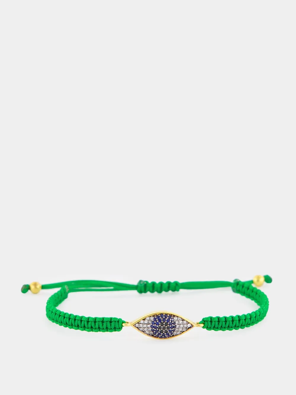Navy Blue Evil Eye Gold-Plated Bracelet sold by Fashion Clinic