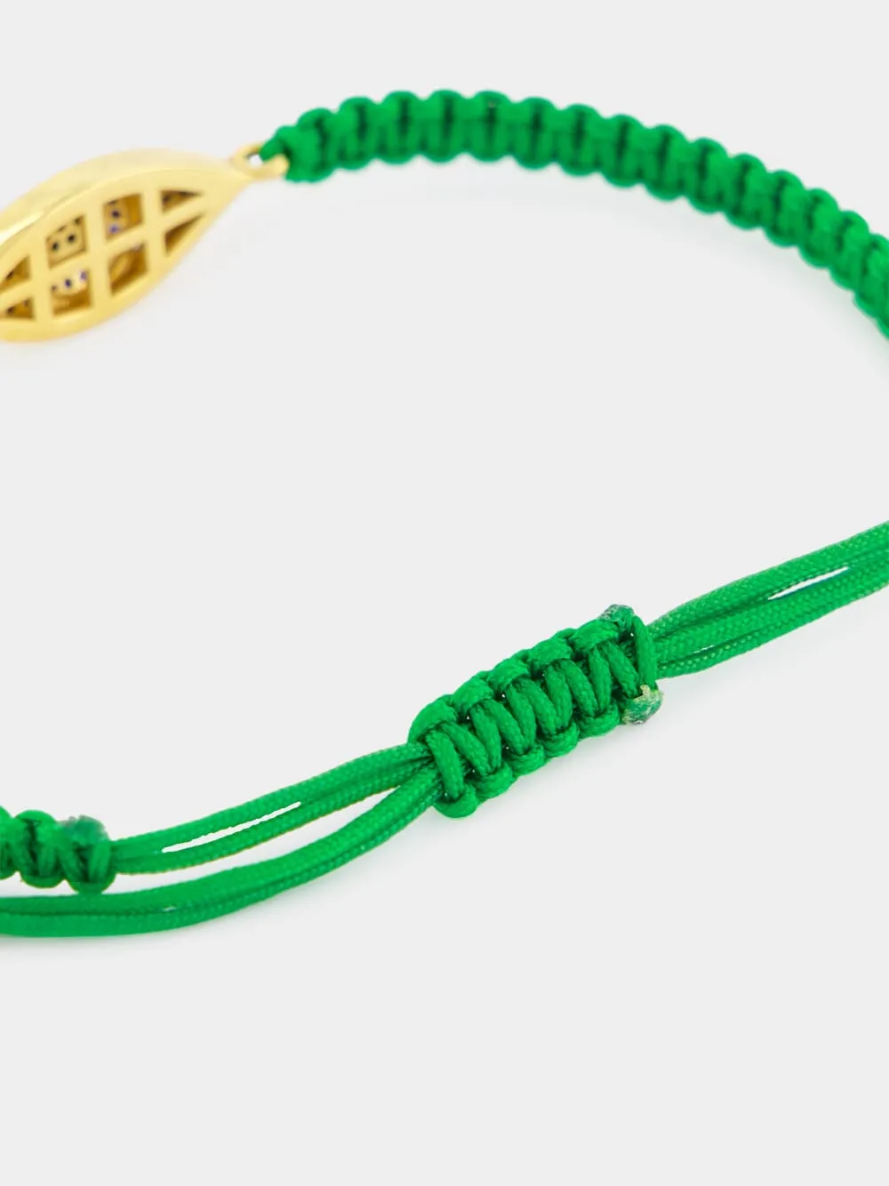 Navy Blue Evil Eye Gold-Plated Bracelet sold by Fashion Clinic product image thumbnail 3