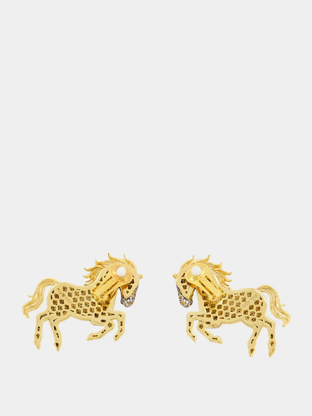 Crystal Turkoman Horse Clip-On Earrings sold by Fashion Clinic product image thumbnail 2
