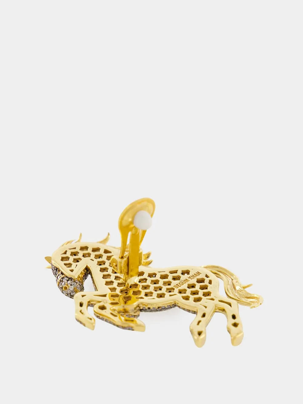 Crystal Turkoman Horse Clip-On Earrings sold by Fashion Clinic product image thumbnail 4