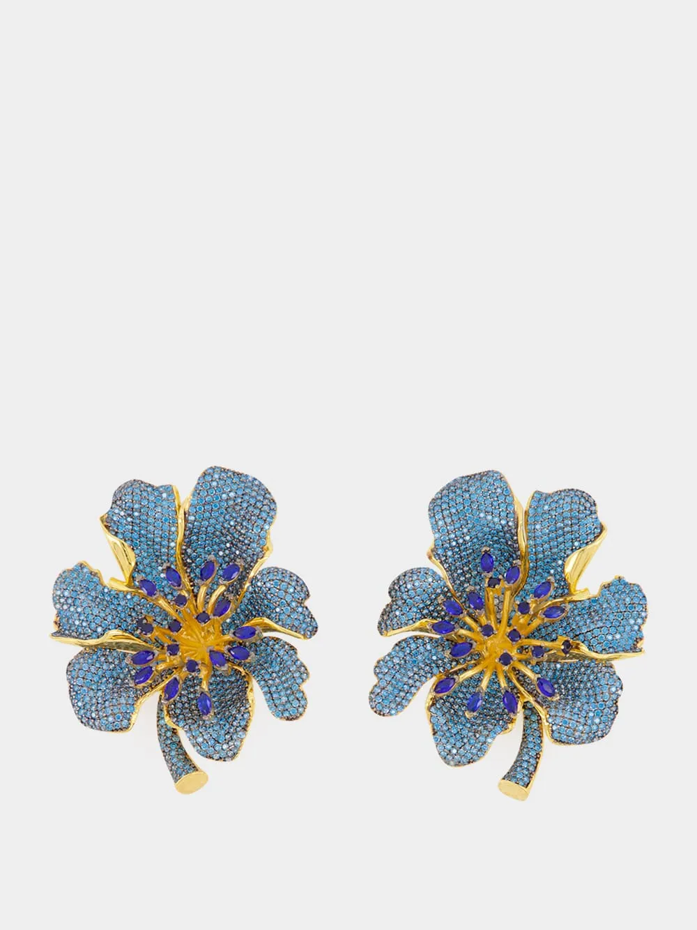 Light Blue and Navy Iris Maggiore Earrings sold by Fashion Clinic