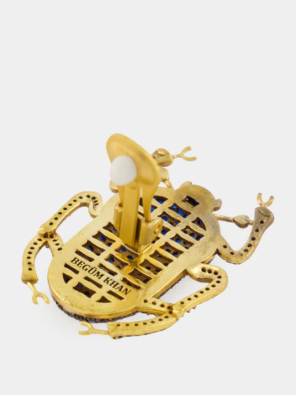 Navy Pharaoh Clip-On Earrings sold by Fashion Clinic product image thumbnail 5