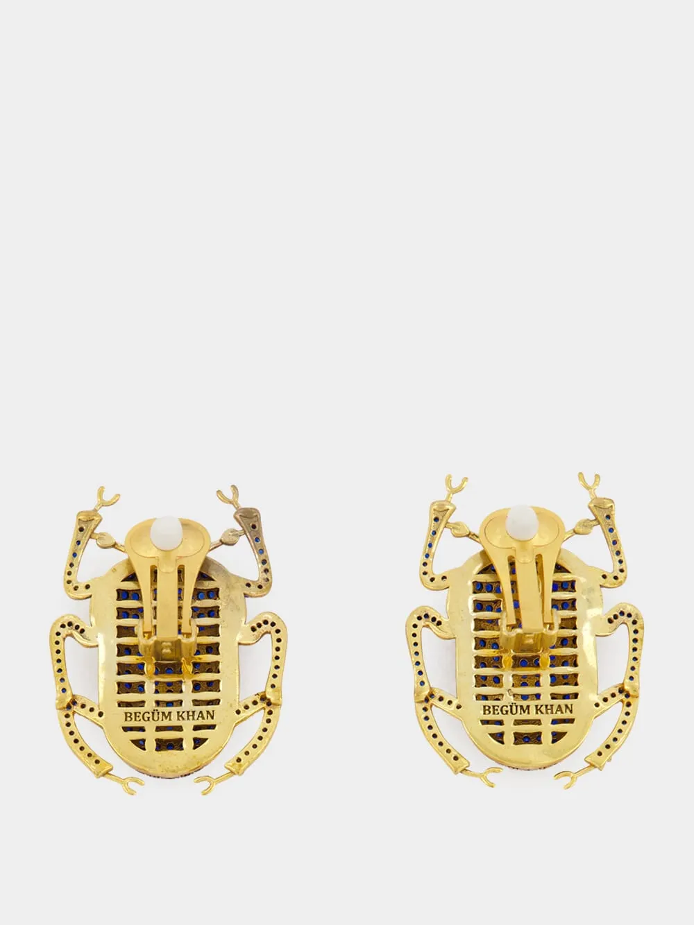Navy Pharaoh Clip-On Earrings sold by Fashion Clinic product image thumbnail 3