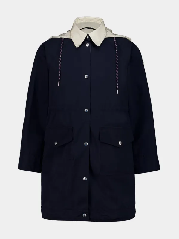 Navy 3-in-1 Hooded Down Jacket made by Fashion Clinic
