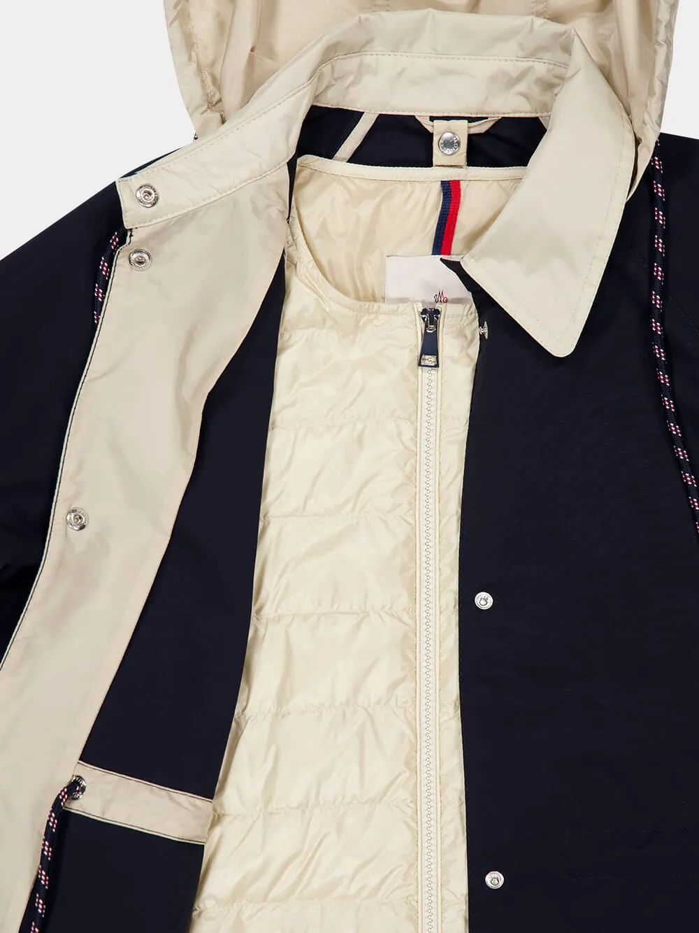 Navy 3-in-1 Hooded Down Jacket sold by Fashion Clinic product image thumbnail 4