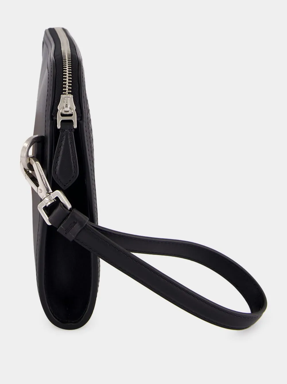 Black Woven Calfskin Clutch Bag sold by Fashion Clinic product image thumbnail 3