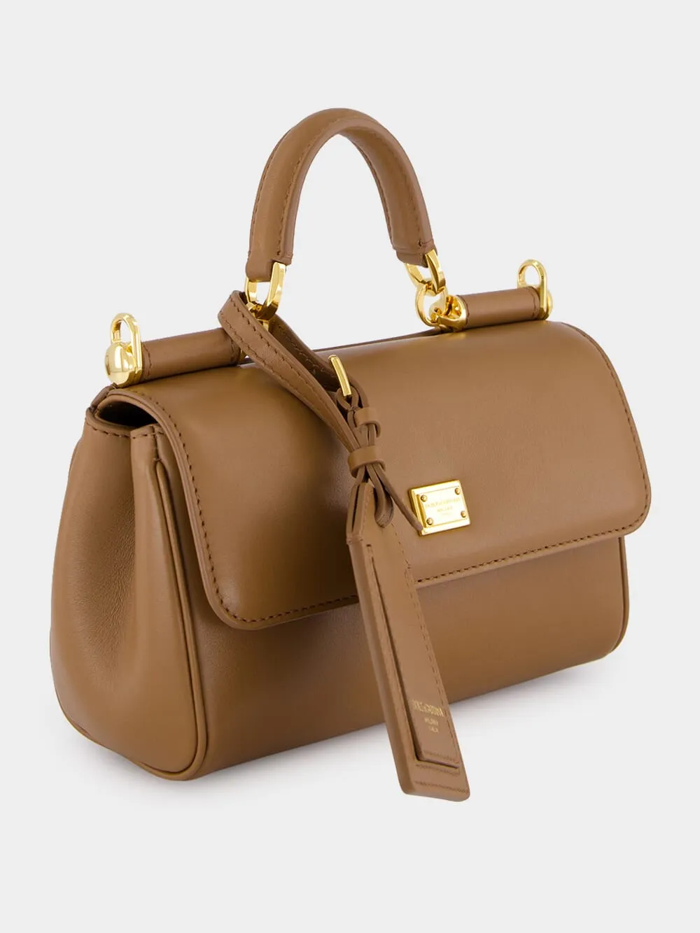 Brown Mini My Sicily Calfskin Handbag sold by Fashion Clinic product image thumbnail 4