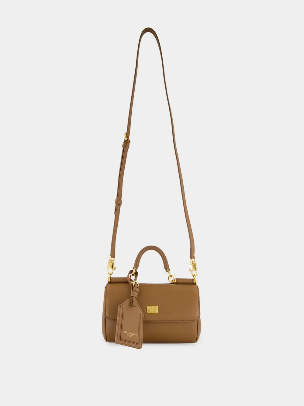 Brown Mini My Sicily Calfskin Handbag sold by Fashion Clinic product image thumbnail 3