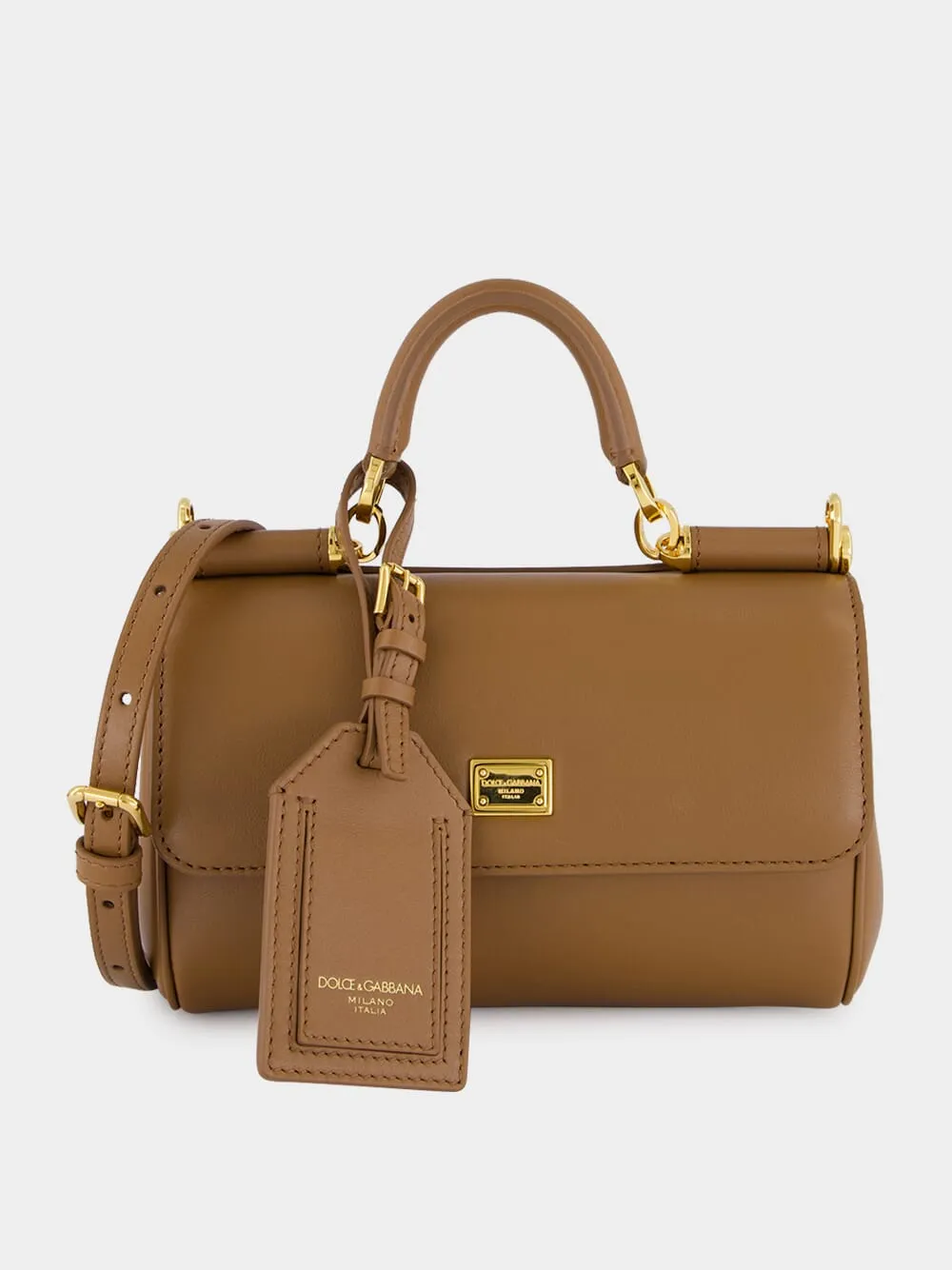 Brown Mini My Sicily Calfskin Handbag sold by Fashion Clinic